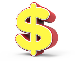 Obraz premium yellow money mark