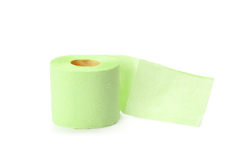 toilet paper isolated on white background