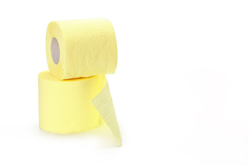 toilet paper isolated on white background