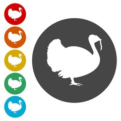 Turkey silhouette icon 