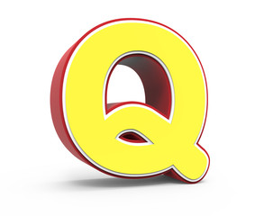 yellow letter Q