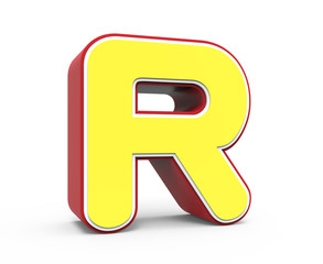 yellow letter R
