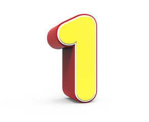 yellow number 1