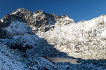 Snow-draped valley in the High Tatras, Dolina Piaciu Stawow Polskich, High Tatras, Poland