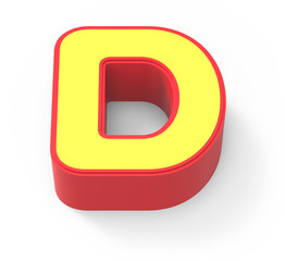 yellow letter D