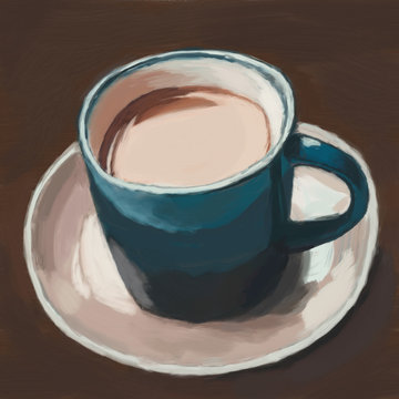 coffee cup, digital painting