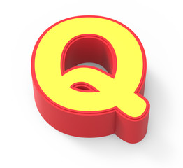 yellow letter Q