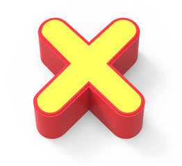 Obraz premium yellow letter X