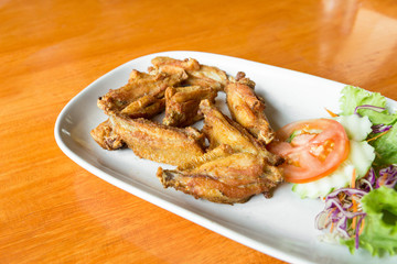Fried chicken wings salt Thai food