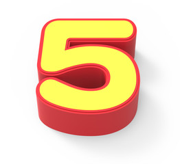 yellow number 5