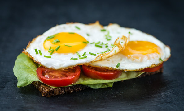 Fried Eggs on a Sandwich