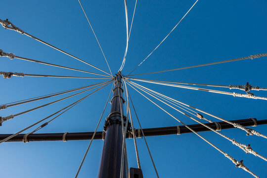 Mast of a sailing ship