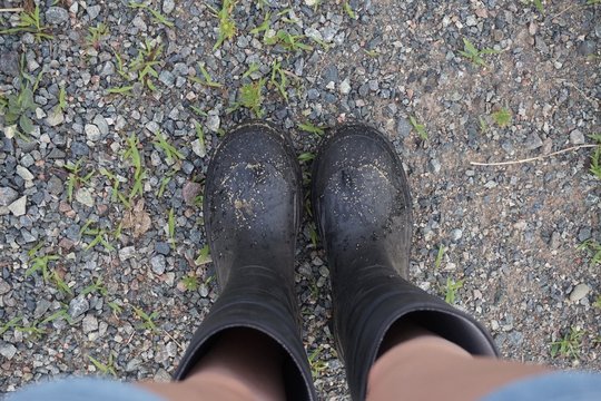 Rubber Boots On The Farm