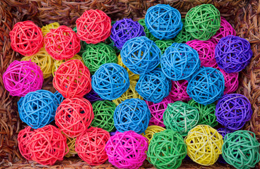 Takraw rattan, colorful