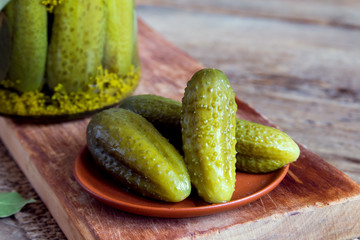 Pickled gherkins