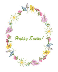Fototapeta na wymiar Easter, floral egg for your design
