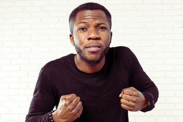 angry african american man