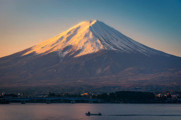 Sunrise at Mt. Fuji, the most famous mountain in Japan. © Patcharapong