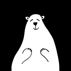 White bear, sketch for your design
