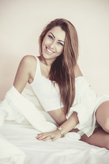 Obraz premium Beautiful Woman at bed