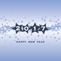  New Year Card, Cover or Background Template - 2017