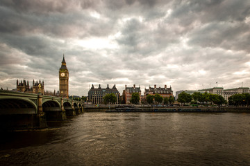 Fototapeta na wymiar Elizabeth Tower (Big Ben) at Dawn in London, Great Britain