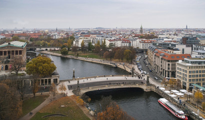 Fototapeta na wymiar Alte Nationalgalerie panoramatic view Berlin