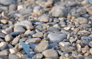 Colored river stones and pebbles