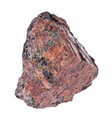 single dark brown granite on white