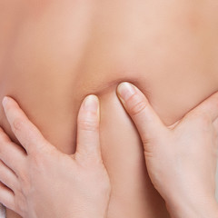 Close up of connecting tissue massage