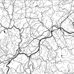 Fototapeta premium Trier, Germany, Landmark, Monochrome Map Artprint