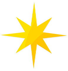 Obraz premium Christmas yellow star