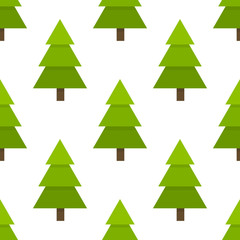 Christmas trees seamless pattern