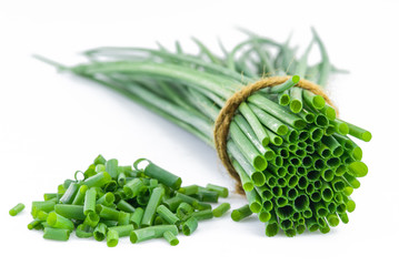 Green onion isolated on the white background