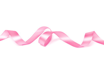 Mix Pink ribbon on a white background