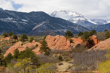 Pikes Peak from Red Rocks Canyon