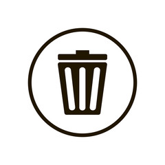 Trash, garbage icon vector