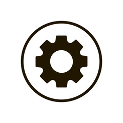Settings, gear icon vector