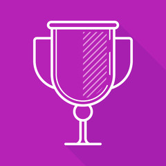 Cup. Prize. Victory. Vector, contour icon