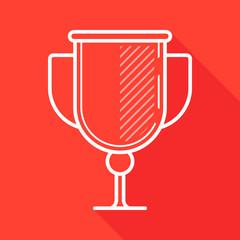 Cup. Prize. Victory. Vector, contour icon