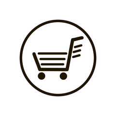 Shopping trolley icon vector