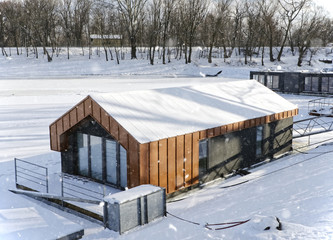 Floating House Winter - 127190610