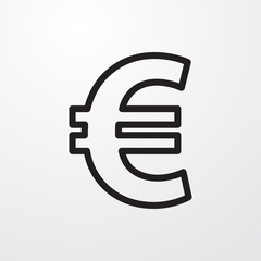 Obraz premium euro icon illustration