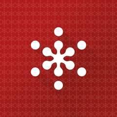 molecular snowflake background icon