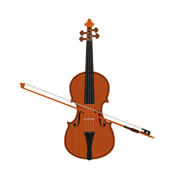 violin isolated white background