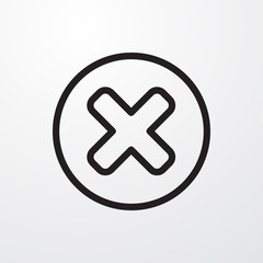 Fototapeta premium cancel icon illustration