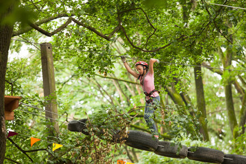 Child in a adventure playground