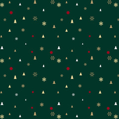 Green Christmas pattern