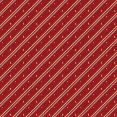 Diagonal striped Christmas pattern on red background