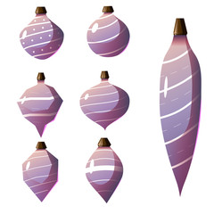 Vector christmas ornaments collection